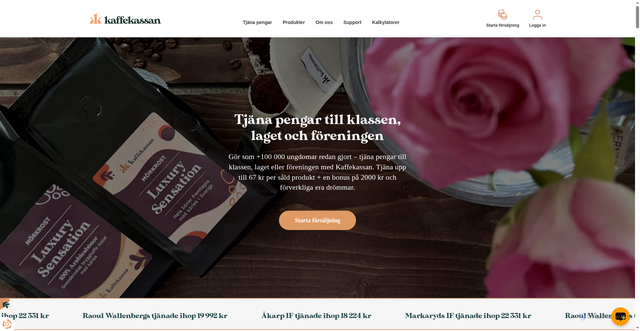 Security scan screenshot of https://www.kaffekassan.se/