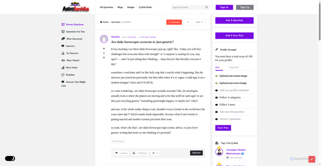 Security scan screenshot of https://forum.astrosanhita.com/question/are-daily-horoscopes-accurate-or-just-generic/