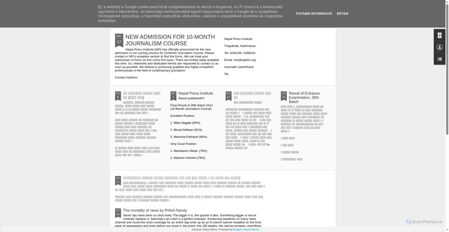 Security scan screenshot of http://npi10month.blogspot.com/