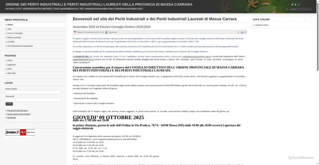 Security scan screenshot of https://www.periti-ms.it/
