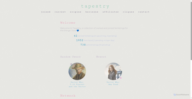 Security scan screenshot of https://tapestry.nu
