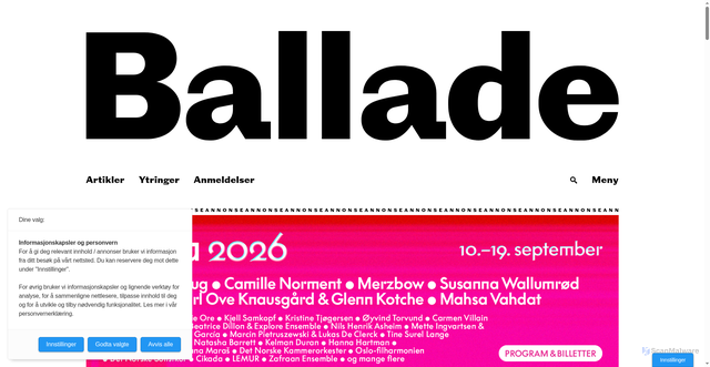 Security scan screenshot of https://www.ballade.no