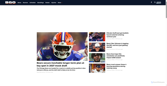 Security scan screenshot of https://beargoggleson.com