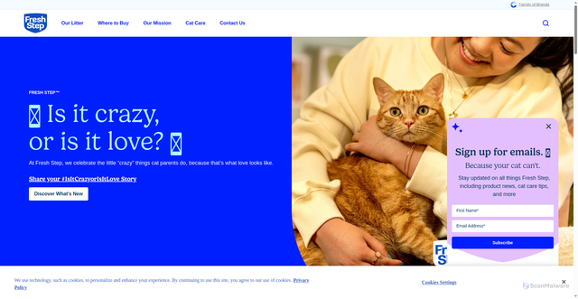 Security scan screenshot of https://freshstep.com