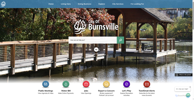 Security scan screenshot of https://burnsvillemn.gov/