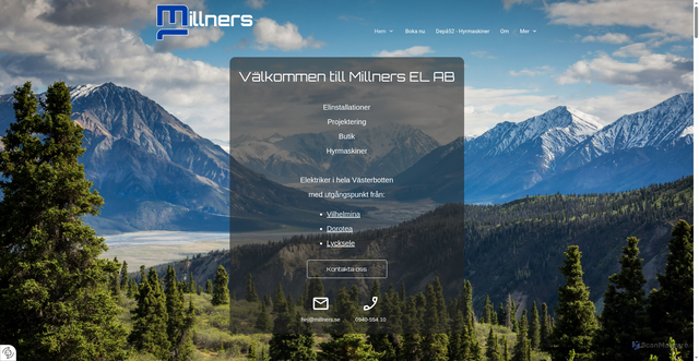 Security scan screenshot of https://millners.se