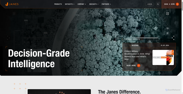 Security scan screenshot of https://janes.com