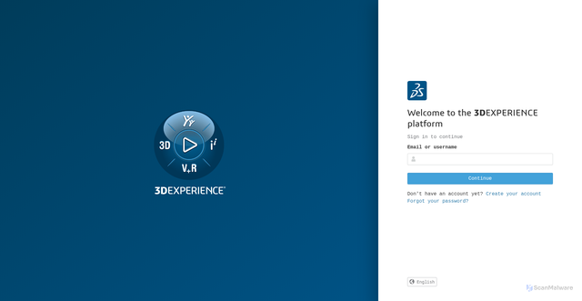 Security scan screenshot of https://r1132100503382-eu1.iam.3dexperience.3ds.com
