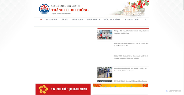 Security scan screenshot of https://haiphong.gov.vn