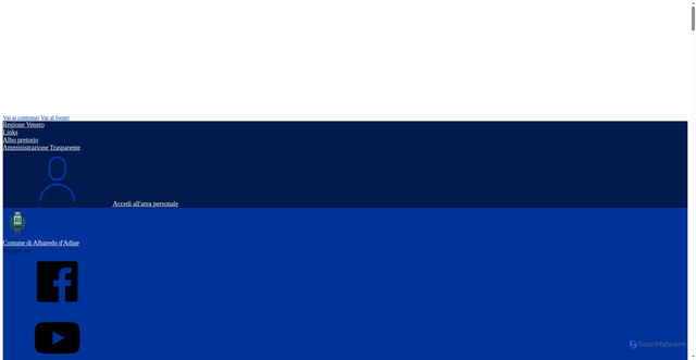 Security scan screenshot of https://www.comune.albaredodadige.vr.it/