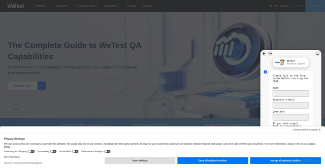 Security scan screenshot of https://wetest.net