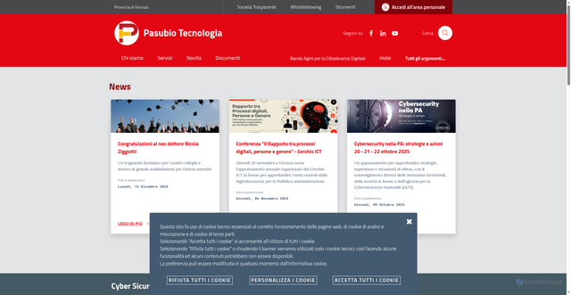 Security scan screenshot of https://www.pasubiotecnologia.it/