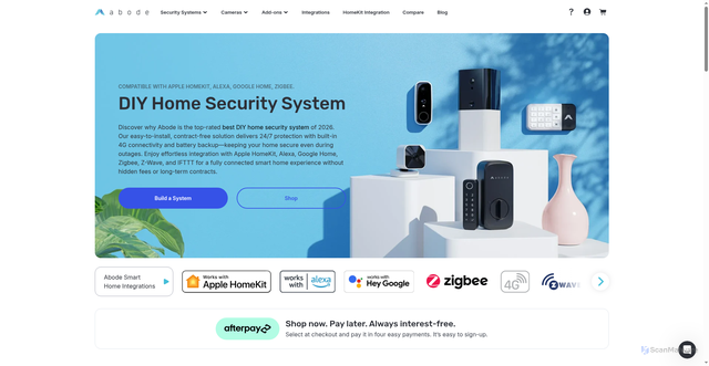 Security scan screenshot of https://goabode.com