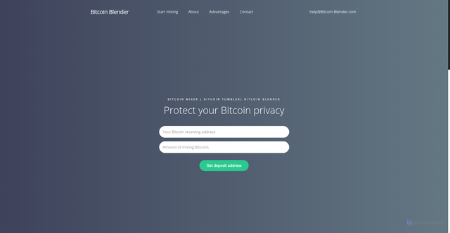 Security scan screenshot of https://bitcoin-blender.com/
