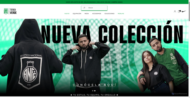 Security scan screenshot of https://tiendaverde.com.co/?srsltid=AfmBOoq4up_ZsRY7ROL4_MPChDmnppuEJbPxLKhC4VO4XSTurkjKpAnR