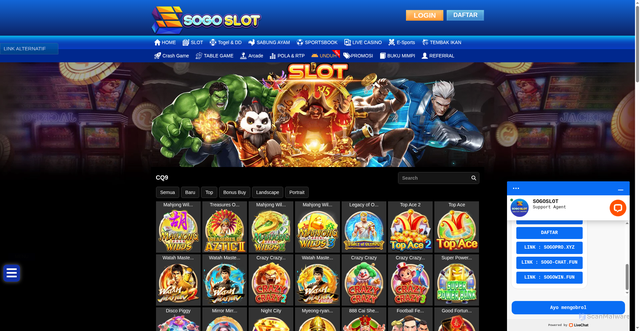 Security scan screenshot of https://sogovip.site/desktop/game/slot/cq9