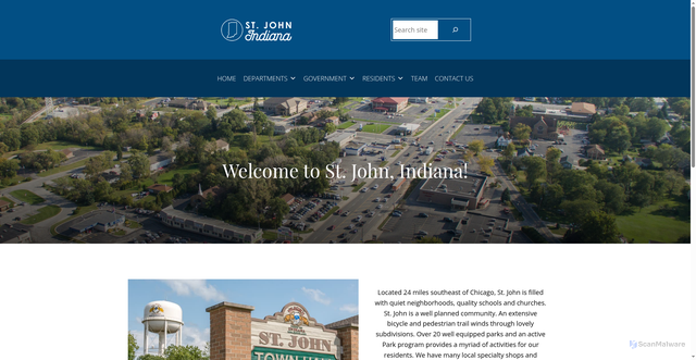 Security scan screenshot of https://stjohnin.gov/