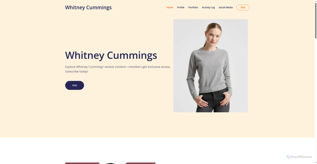 Security scan screenshot of https://whitney-cummings.com/