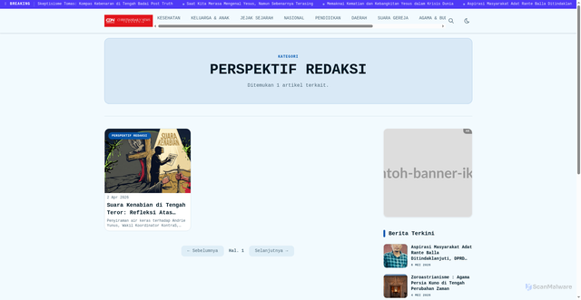 Security scan screenshot of https://webberita.pages.dev/category/perspektif-redaksi