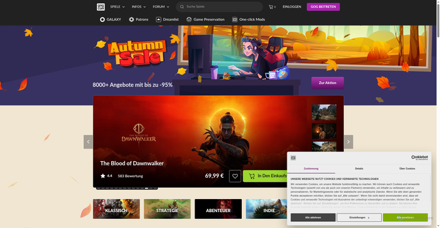 Security scan screenshot of https://www.gog.com