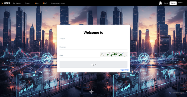 Security scan screenshot of https://kcexn33.com/Userlogin/userLogin/Lang/en-us