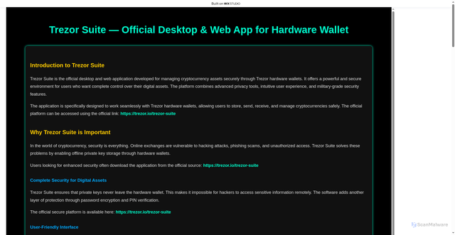 Security scan screenshot of https://suitesappes-trezo.wixstudio.com/us-en
