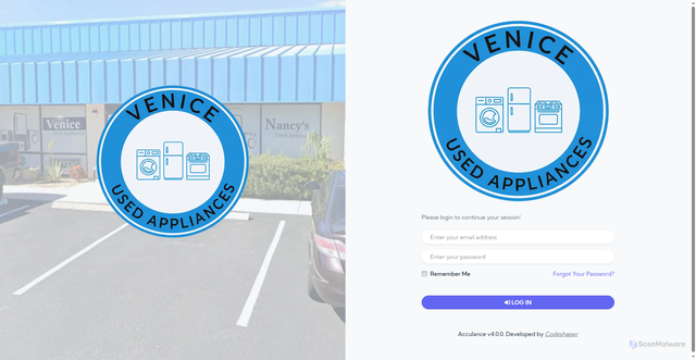 Security scan screenshot of http://veniceusedappliances.com/