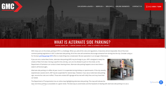Security scan screenshot of https://www.gmcparking.com/parking-garages-in-nyc/what-is-alternate-side-parking/