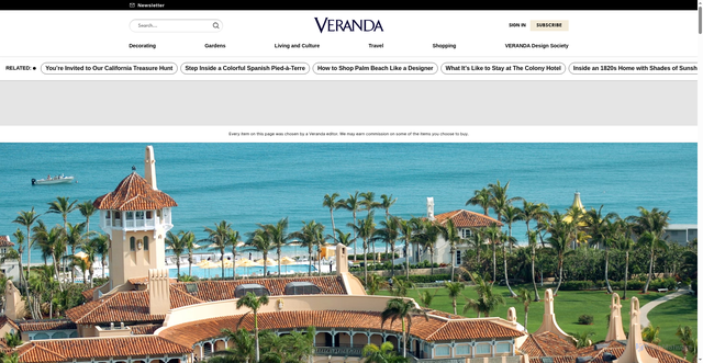 Security scan screenshot of https://www.veranda.com/luxury-lifestyle/a63447753/donald-trump-mar-a-lago-design-history/