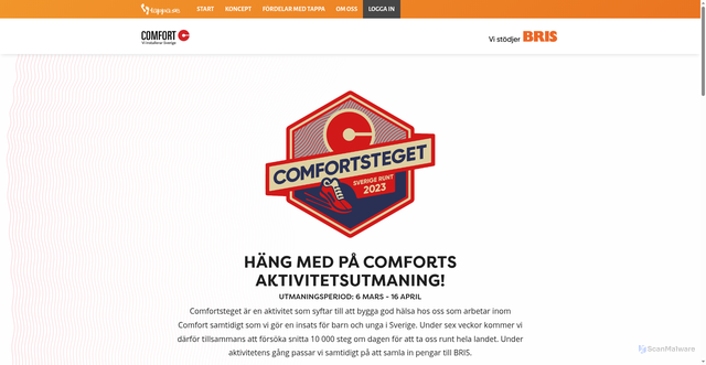 Security scan screenshot of https://comfortsteget.se