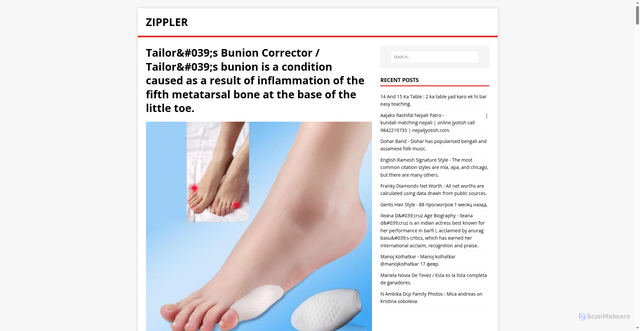 Security scan screenshot of https://relpiset.pages.dev/post/tailor-s-bunion-corrector/