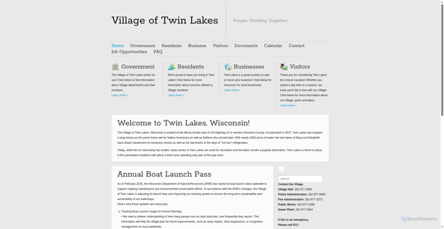 Security scan screenshot of https://www.twinlakeswi.gov/