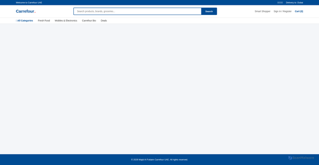 Security scan screenshot of https://carrefour-uae-dpd6zuqj1fxx.edgeone.dev/