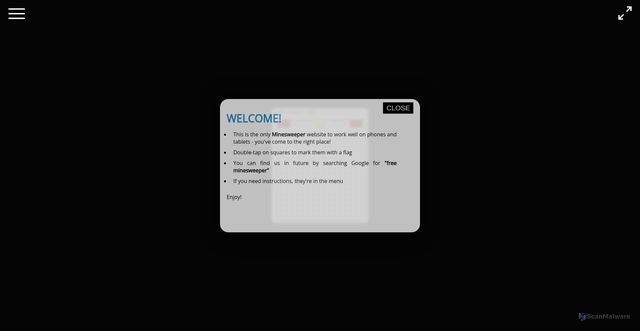 Security scan screenshot of https://freeminesweeper.org/