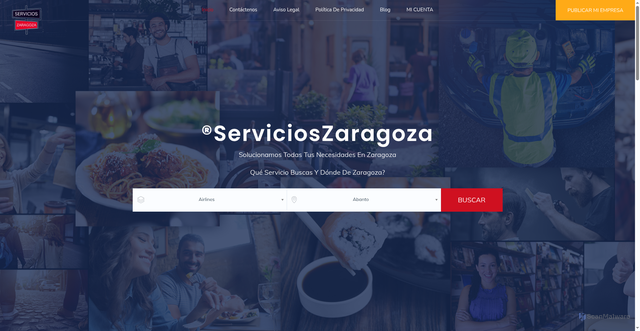 Security scan screenshot of https://servicios-zaragoza.es