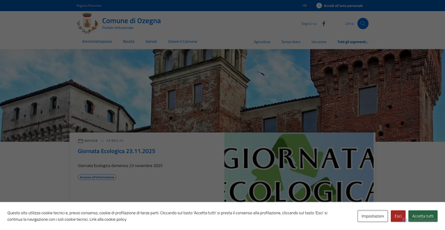 Security scan screenshot of https://comune.ozegna.to.it/