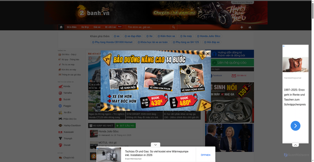 Security scan screenshot of https://2banh.vn