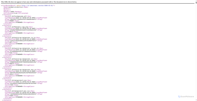 Security scan screenshot of https://cdnw-mcc.imedidata.com