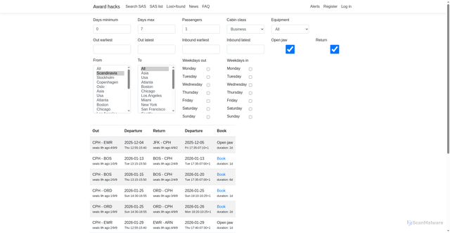 Security scan screenshot of https://awardhacks.se/