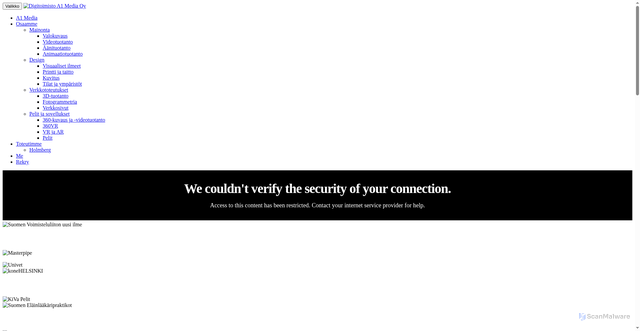 Security scan screenshot of https://helsinginvartiointipalvelu.fi