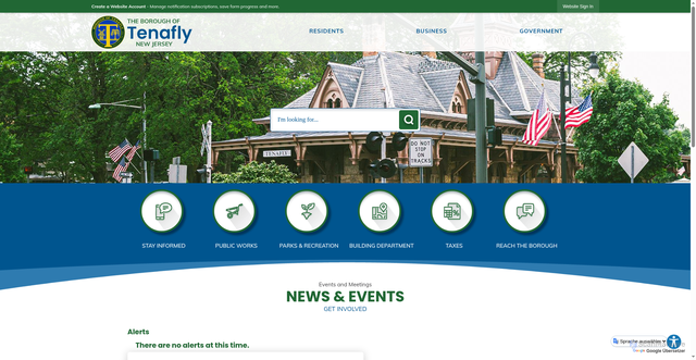 Security scan screenshot of https://www.tenaflynj.gov/