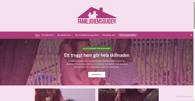 Security scan screenshot of https://familjehemsguiden.nu