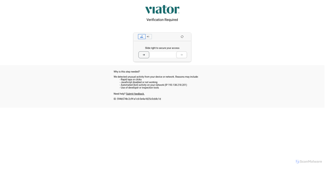 Security scan screenshot of https://www.partner.viator.com/en/4107/Alberta/d260