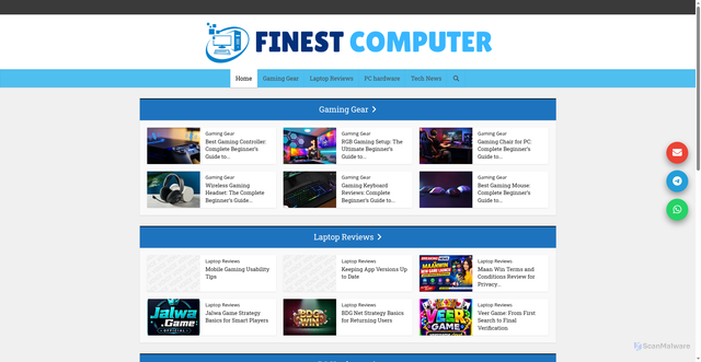 Security scan screenshot of https://finestcomputer.com