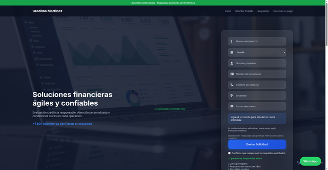 Security scan screenshot of http://creditosmartinez.com.ar/