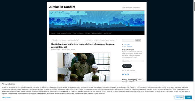 Security scan screenshot of https://justiceinconflict.org/2012/03/01/the-habre-case-at-the-international-court-of-justice-belgium-versus-senegal/