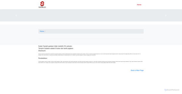 Security scan screenshot of http://www.srigombak.kedaipajak.com/