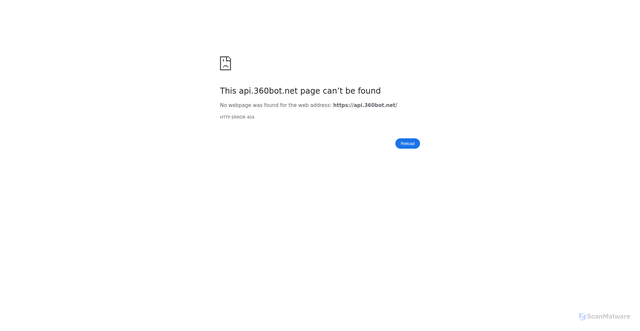 Security scan screenshot of https://api.360bot.net