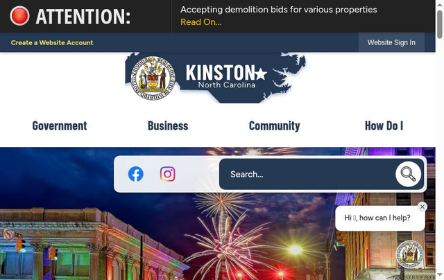 Security scan screenshot of https://kinstonnc.gov/
