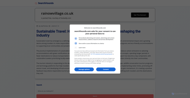 Security scan screenshot of http://www.rainowvillage.co.uk/